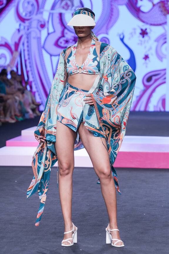 Limerick by Abirr N' Nanki Ofir Printed Bikini Set With Skirt