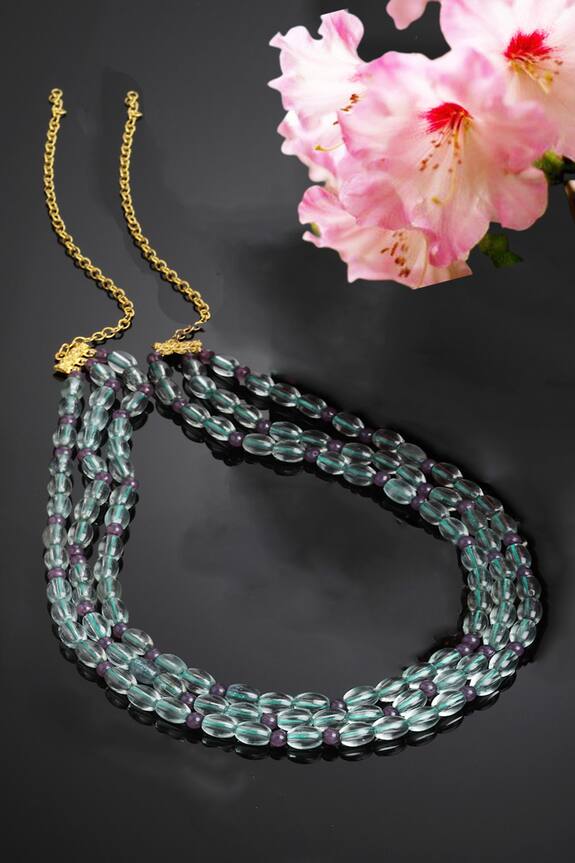 Dugran By Dugristyle Natural Stone Embellished Layered Necklace