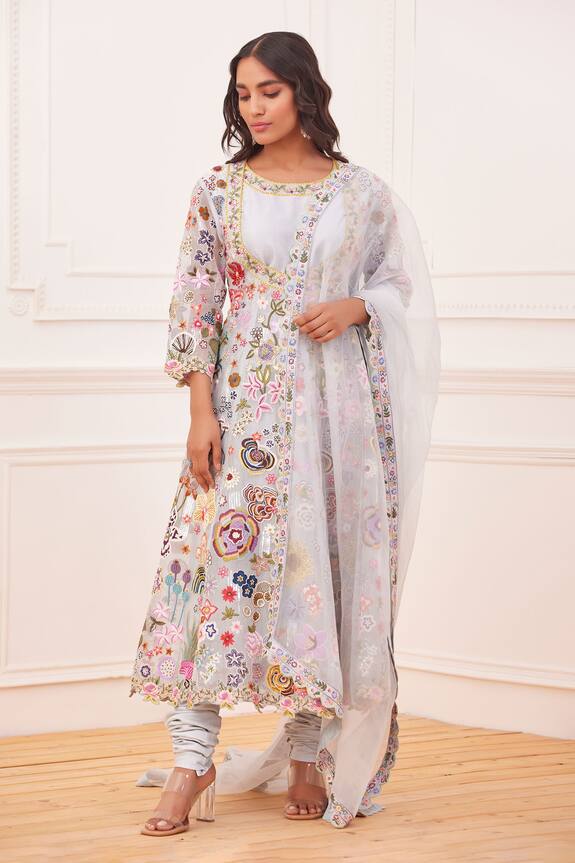 Rahul Mishra Heimat Embroidered Angrakha Set