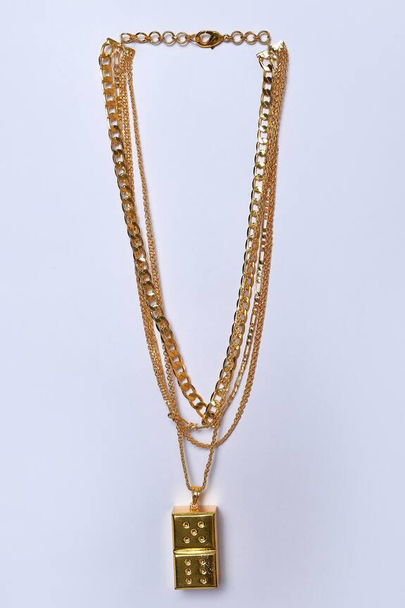 Nepra by Neha Goel Domino Pendant Layered Necklace