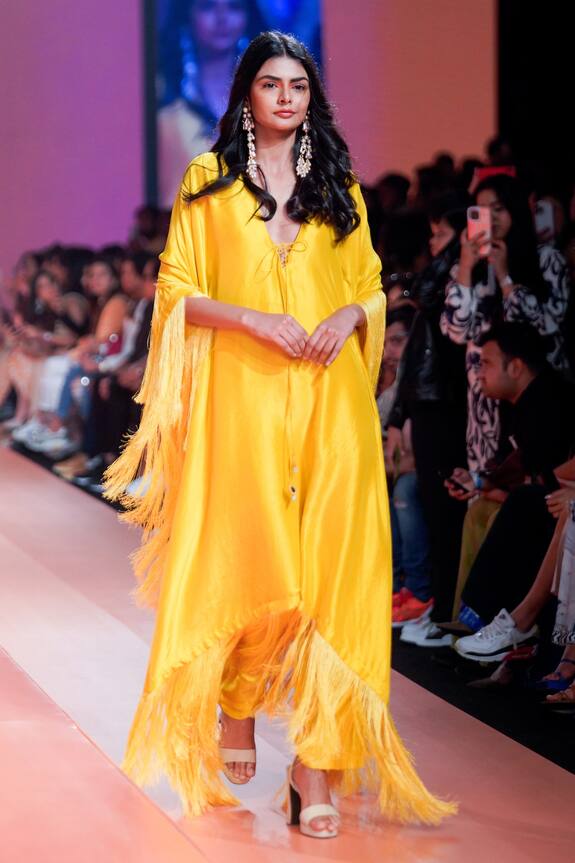 Arpita Mehta Fringe Tasselled Kaftan Set