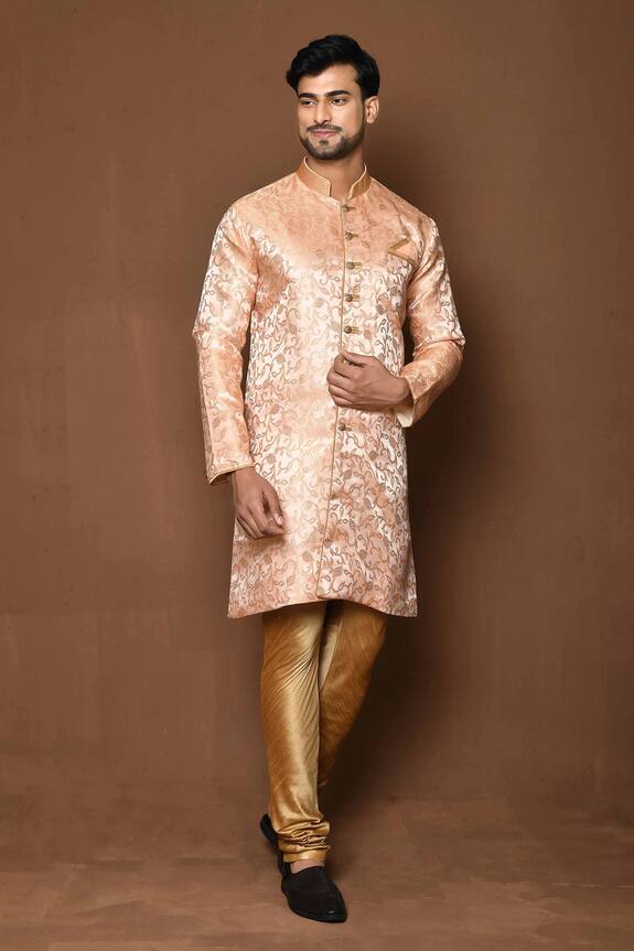 Naintara Bajaj Patterned Sherwani With Churidar
