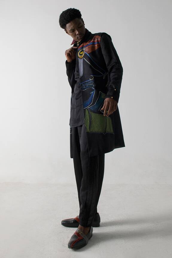 Jatin Malik Sleeveless Hand-Painted Jacket