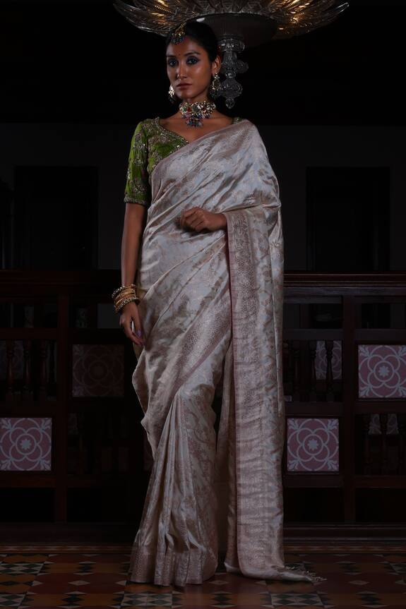 Kasturi Kundal Surkh Surur Kadhua Work Saree