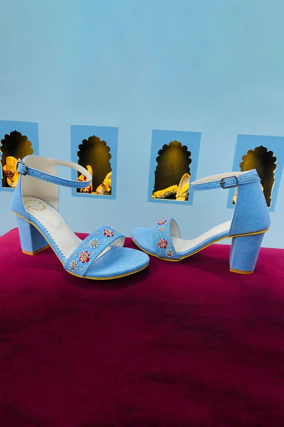Rajasthani Stuff Artha Denim Block Heels