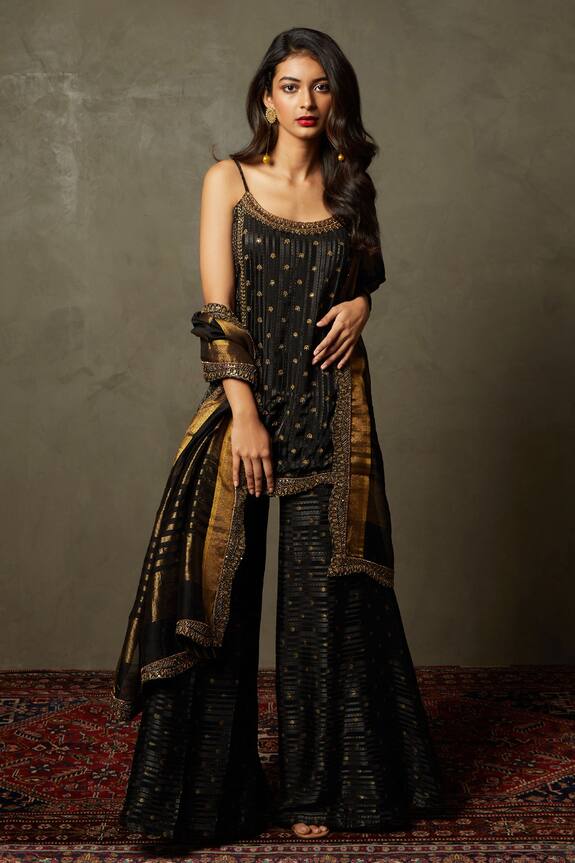 RI.Ritu Kumar Krishna Kali Embroidered Kurta Gharara Set