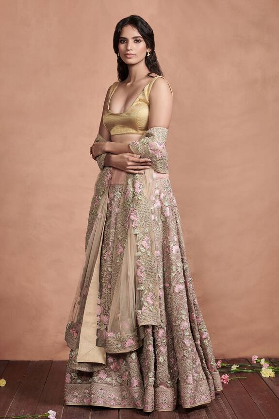 Aashima Behl Zari Embroidered Lehenga Set