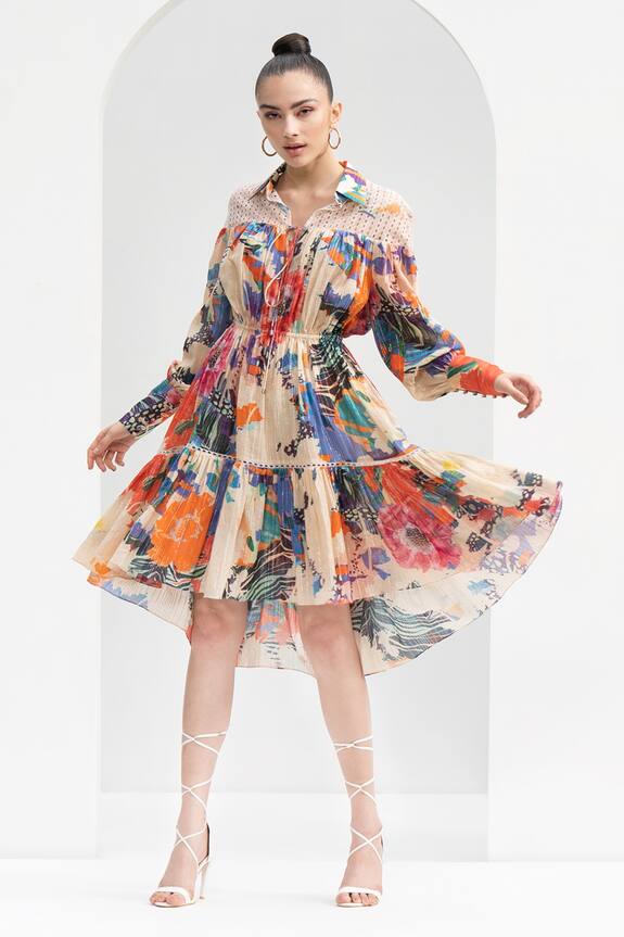Mandira Wirk Garden Print Dress