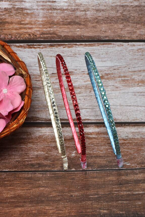 Choko Duchess Slender & Exquisite Crystals Hair Band - Set of 3