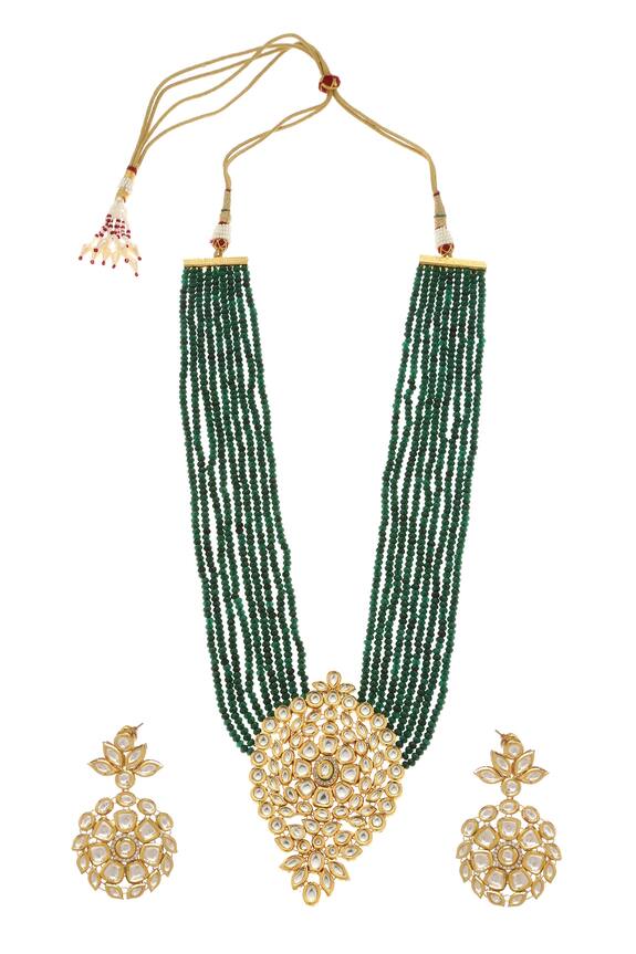Minaki Kundan Embellished Long Necklace Set