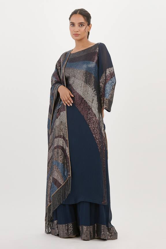 Nakul Sen Sequin Work Kurta Palazzo Set