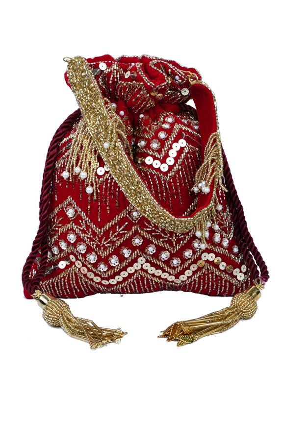 Nayaab by Sonia Rainfall Cut Dana Embroidered Potli Bag