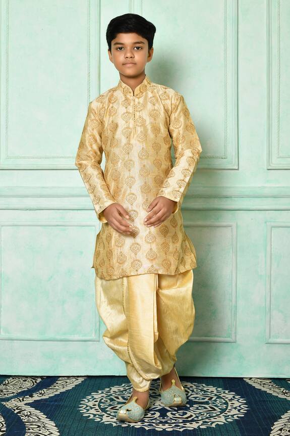 Arihant Rai Sinha Floral Embroidered Kurta & Dhoti Pant Set