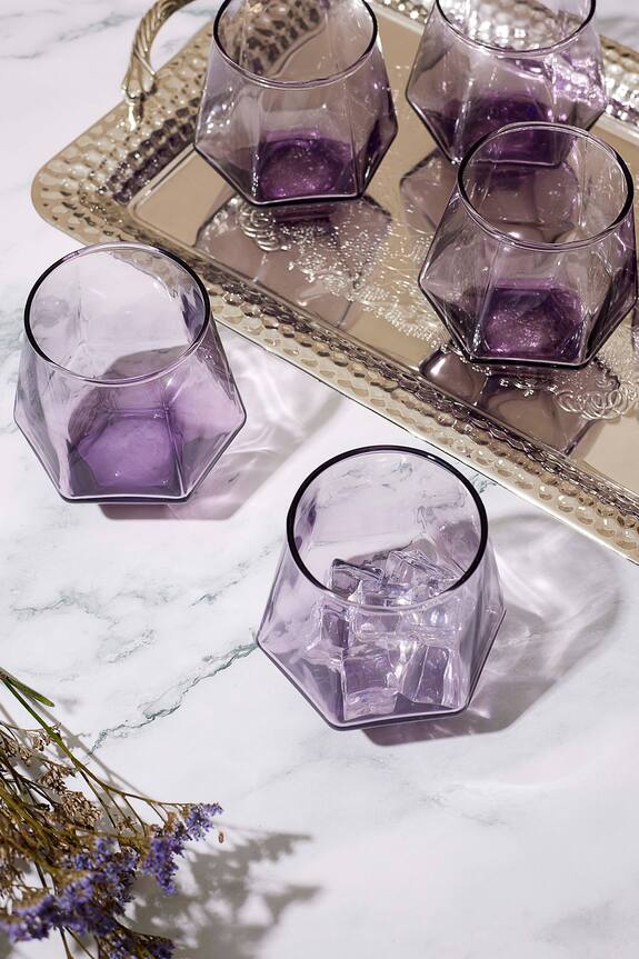 H2H Angular Shaped Glasses Set of 6