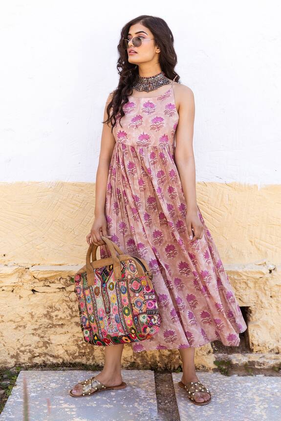 Gulabo Jaipur Coco Floral Print Sleeveless Dress