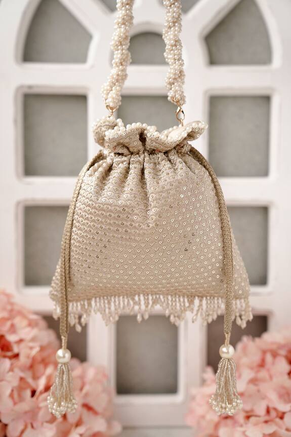 Amyra Sequin & Thread Embroidered Potli Bag