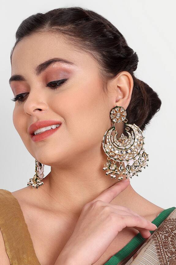 Auraa Trends Pearl Drop Chandbalis