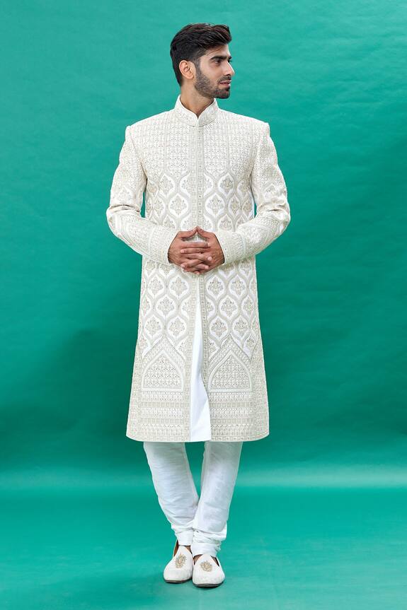 RNG Safawala Resham Embroidered Sherwani Set