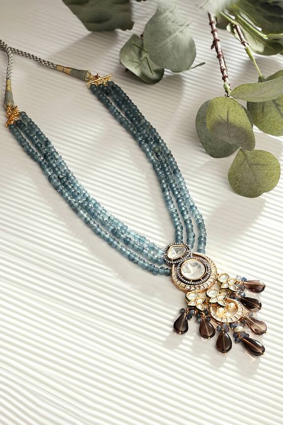 joules by radhika Antique Polki Embellished Necklace