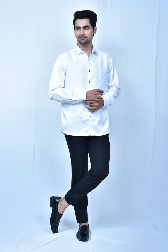 Samyukta Singhania Check Pattern Textured Shirt