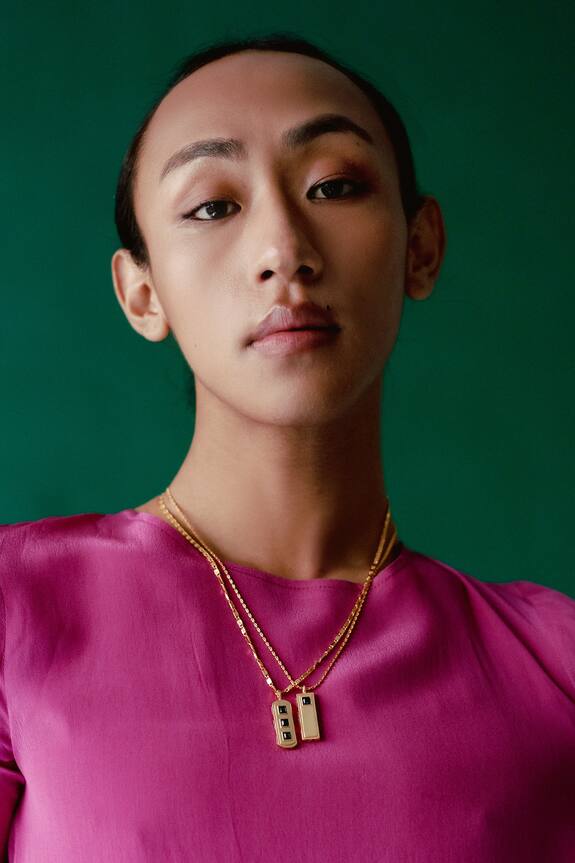 Esme by Aashna Dalmia Embellished Rectangle Pendant
