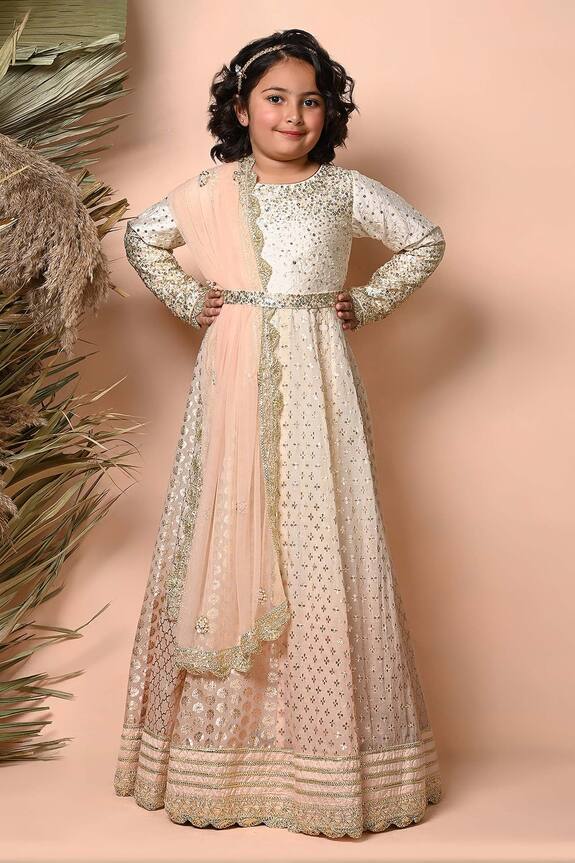 Priyanka Jain Chanderi Ombre Kalidar Anarkali With Dupatta