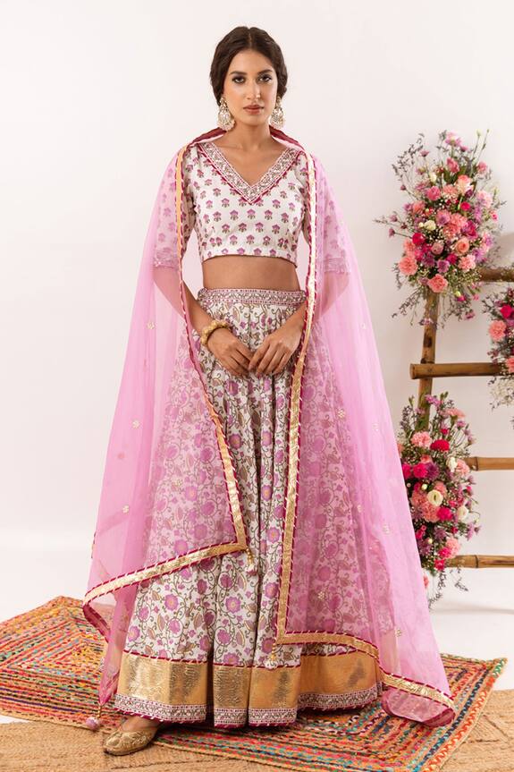 Rivaaj Clothing Floret Print Lehenga Set