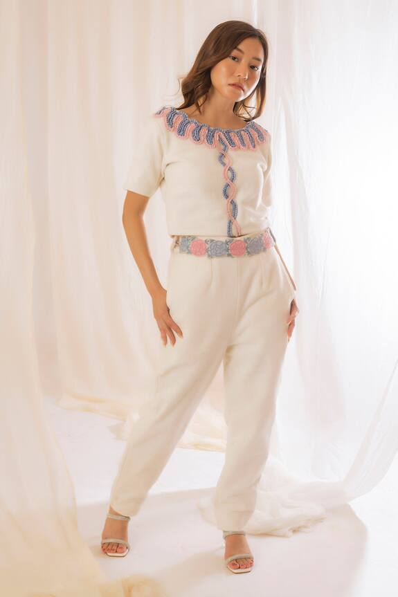 Vaani Beswal Embroidered Crop Top
