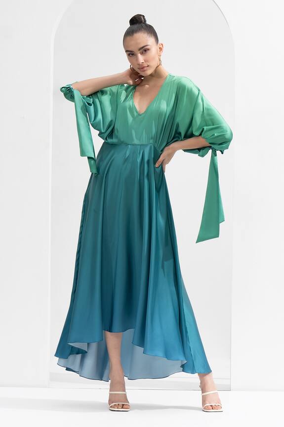 Mandira Wirk Satin Ombre Dress