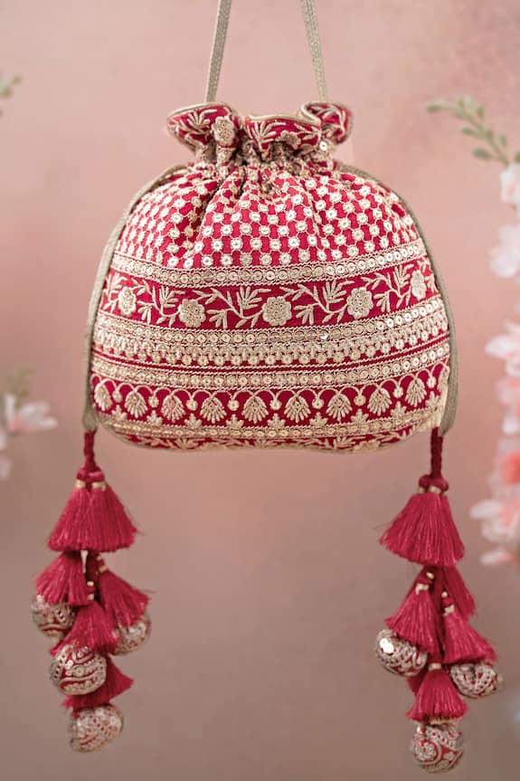 Amyra Resham Sequin Embroidered Potli Bag