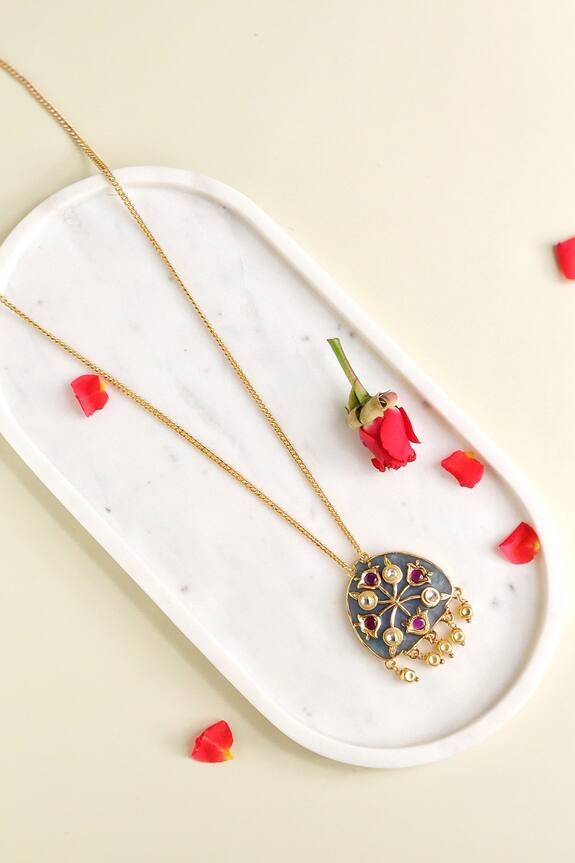 Curio Cottage Bead Drop Pendant Long Necklace