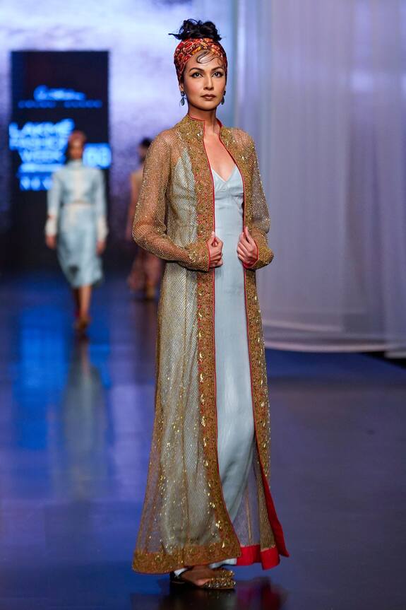 Anand Kabra Embellished Sherwani With Dress