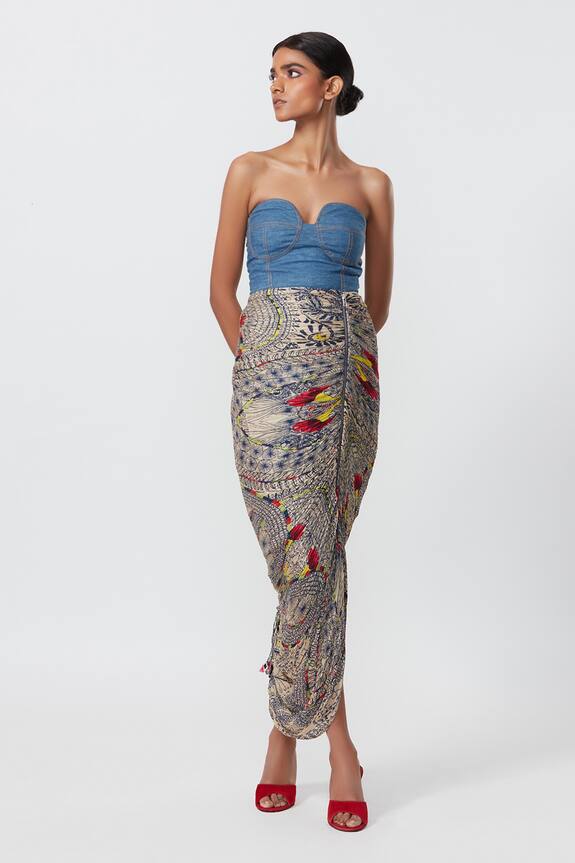 Saaksha & Kinni Corset & Abstract Print Dress