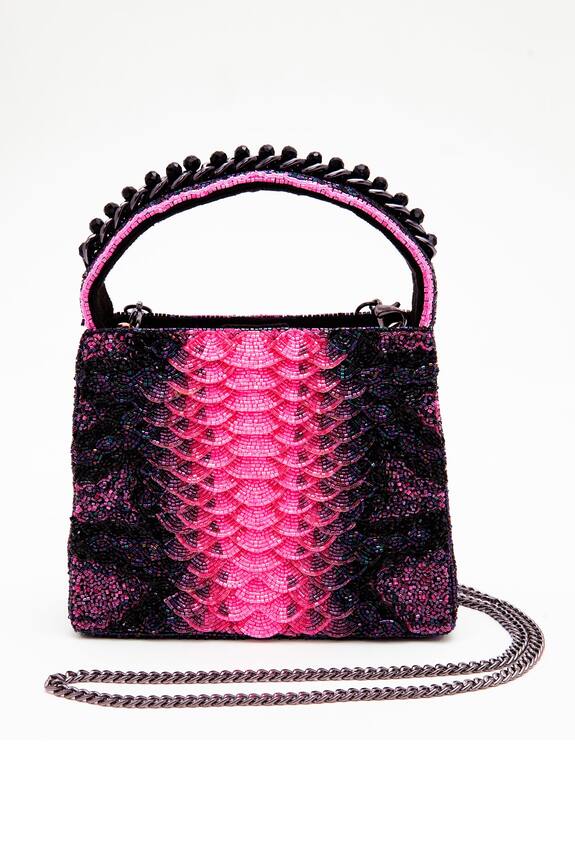Doux Amour Serpent Casey Ombre Embellished Bag
