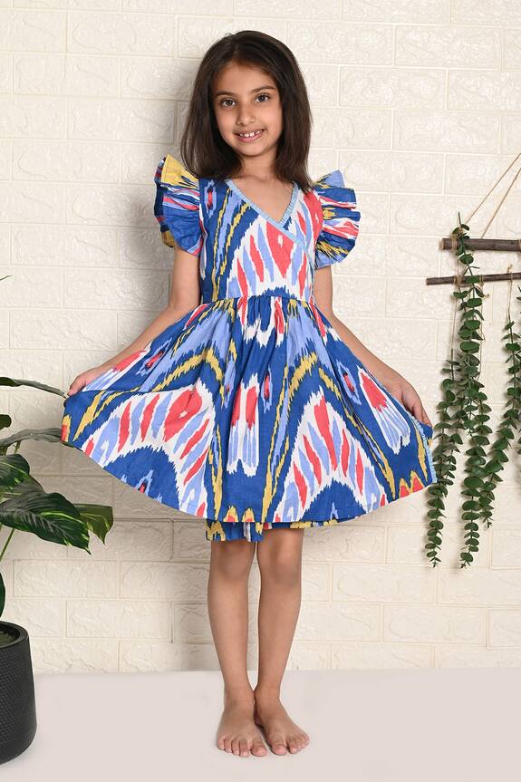The Cotton Staple Twister Flared Sleeve Dress