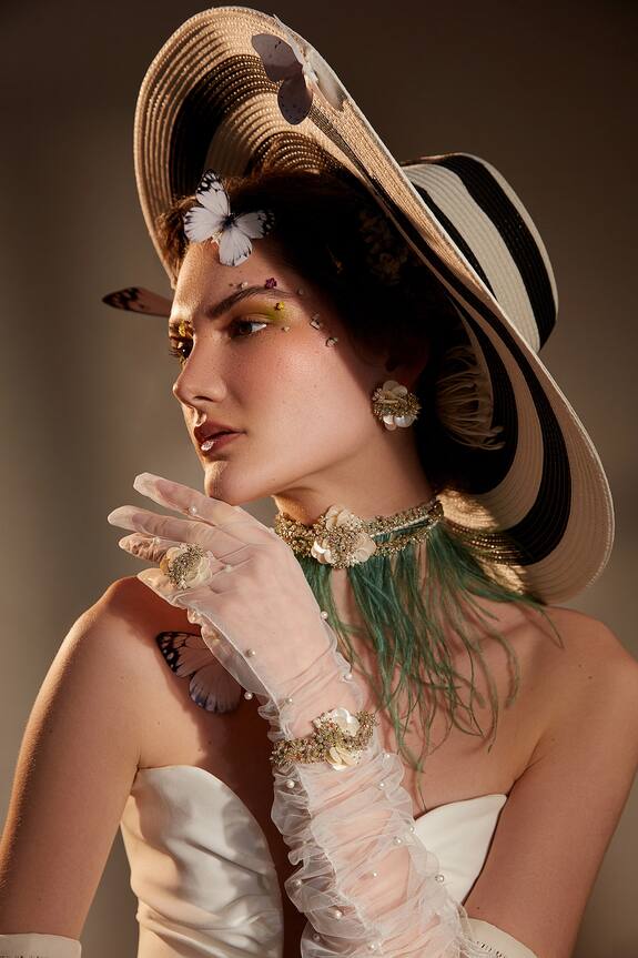 House of D'oro Fennaya Stone Embellished Choker