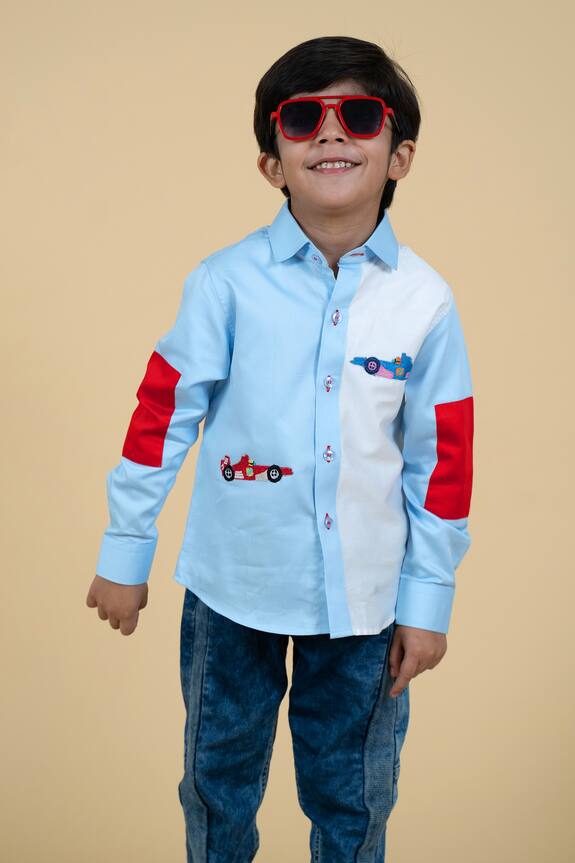 Little Boys Closet by Gunjan Khanijou Color Block Shirt