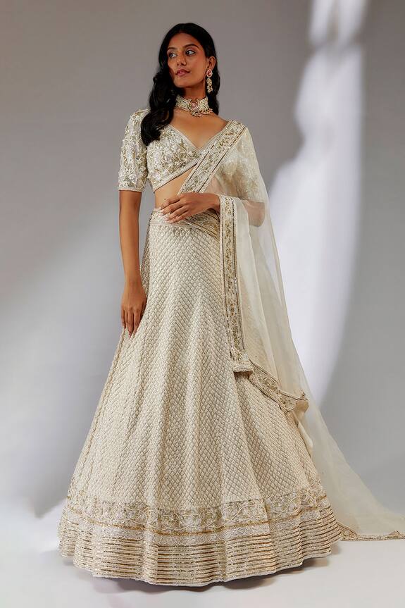 Neha Khullar Embroidered Silk Lehenga Set