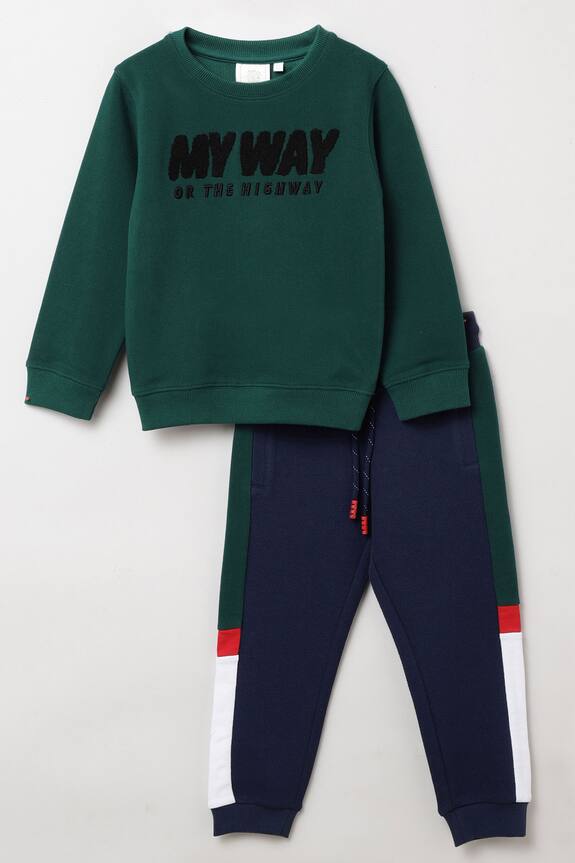 Byb Premium Embroidered Sweatshirt Set