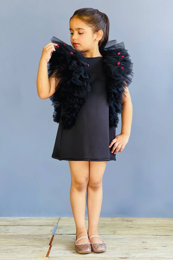 PinkCow Embellished Roses Frill Dress