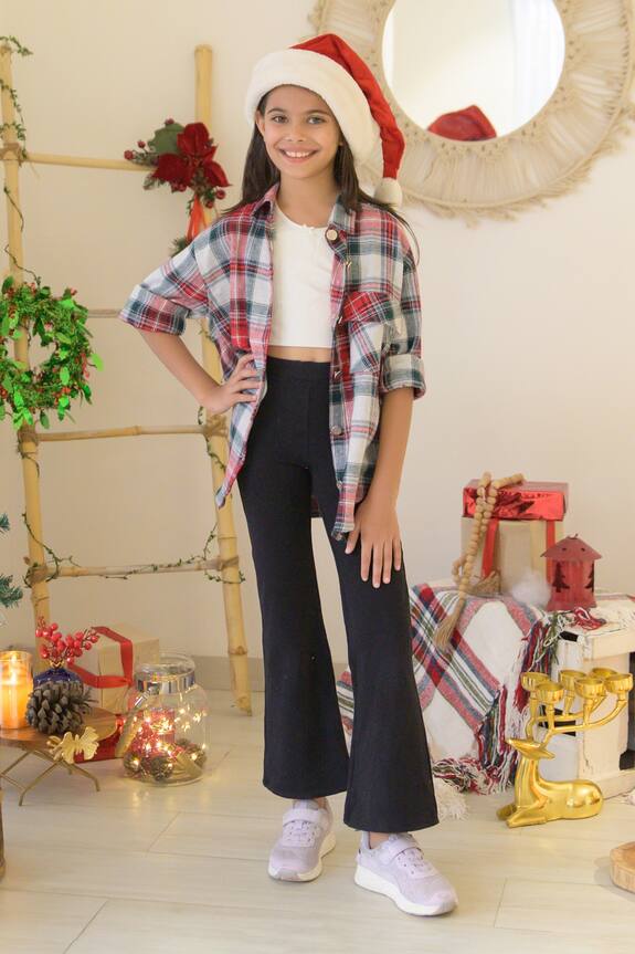 Fairies Forever Plaid Print Shacket