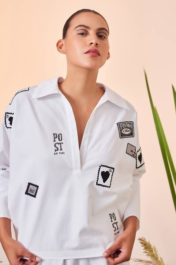 Shahin Mannan Airmail Dolman Sleeves Top