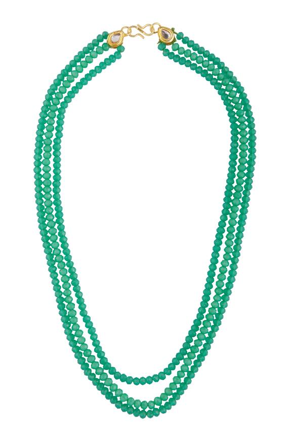 Kista Glass Pearl Three Layered Necklace