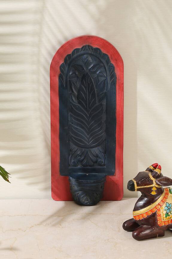 Amoli Concepts Rustic Floral Carved Wall Decor