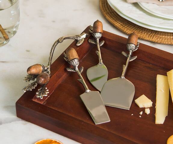 Elm & Oak Chestnut Oak Cheese Set Set of 3