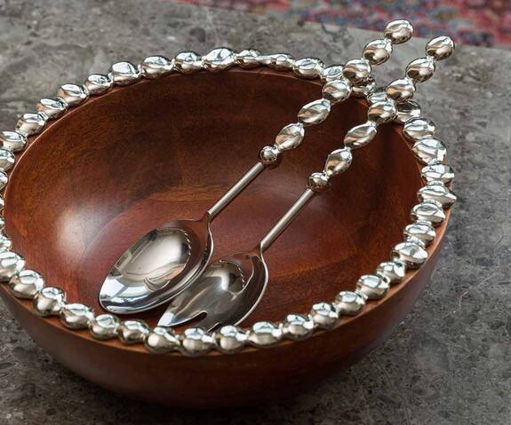 Elm & Oak Pebble Salad Server Set of 2