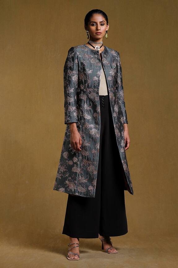 Ritu Kumar Floral Print Long Jacket