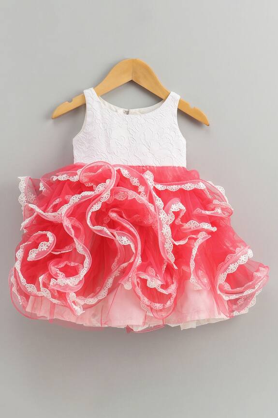 PinkCow Floral Pattern Frilled Dress