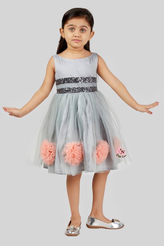 PinkCow Sequin And Pompom Embellished Dress