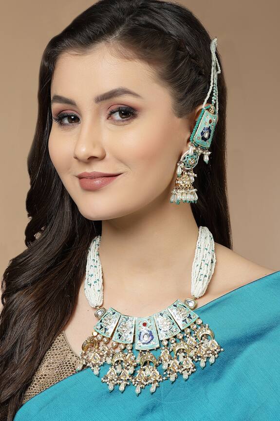 Dugran By Dugristyle Meenakari Work Jhumkis
